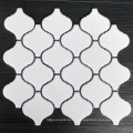 Hot Sale Pure Black And White Lantern Mosaic Tile Floor Waterjet Ceramic Mosaic Tile